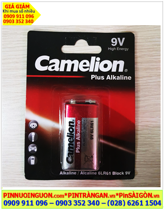 Pin Camelion 6LR61-BP1, Pin 9v alkaline Camelion 6LR61-BP1 chính hãng (Loại vỉ 1viên)